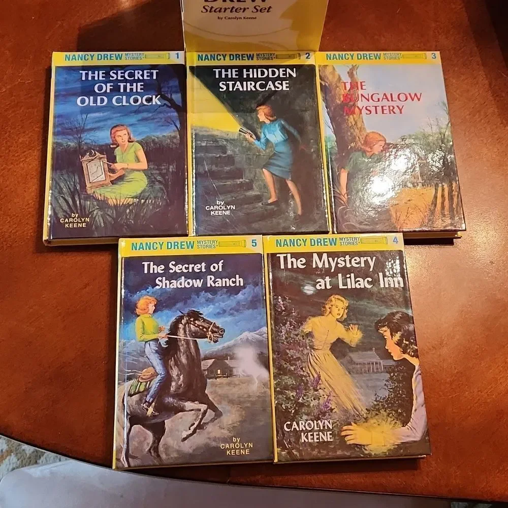 5 Nancy Drew Mystery Fiction Hardcover Books Elementary Middle School Reading